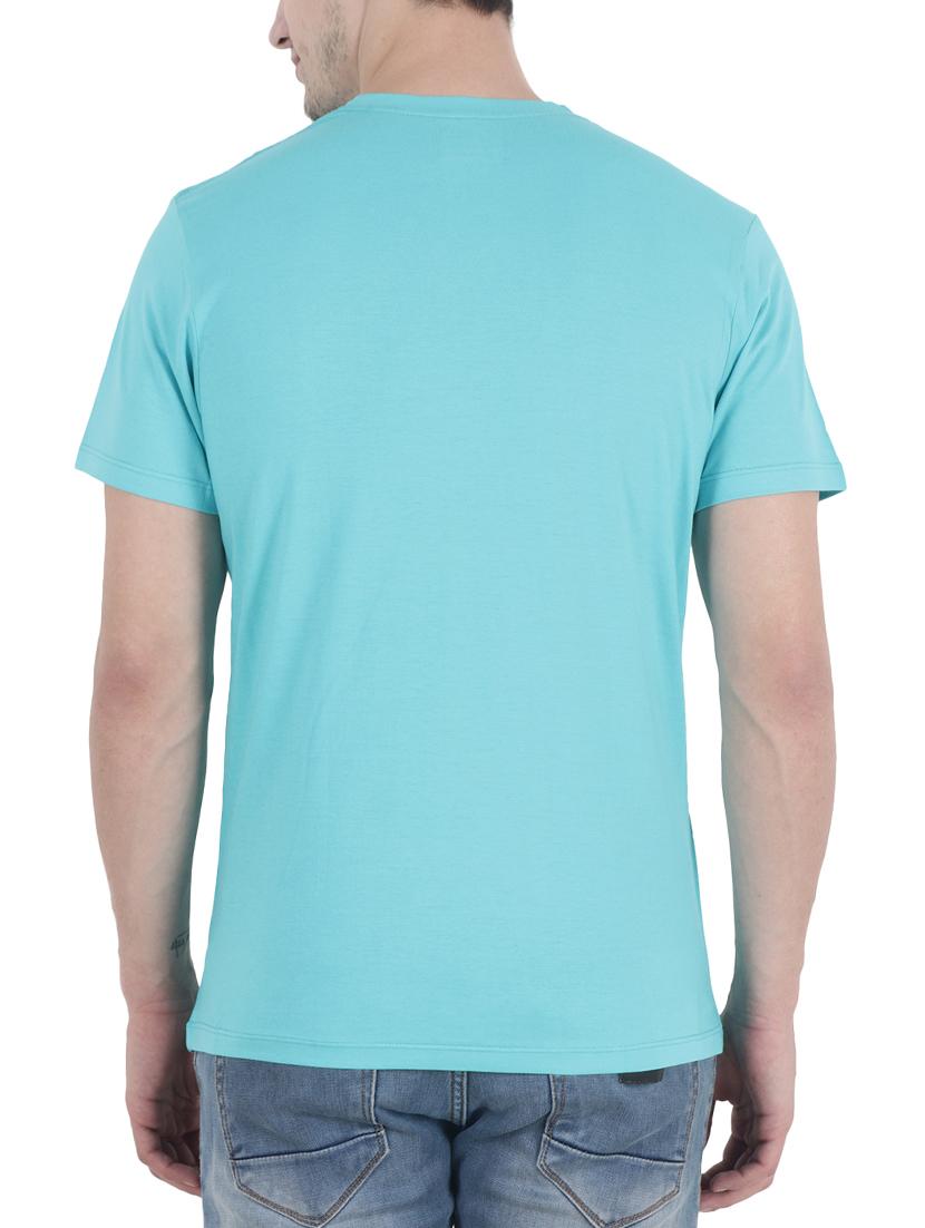 turquoise cotton t-shirt - 15061275 - Zoom Image - 3