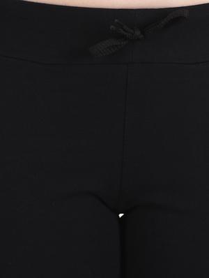 black solid cotton track pants - 15061280 - Standard Image - 4