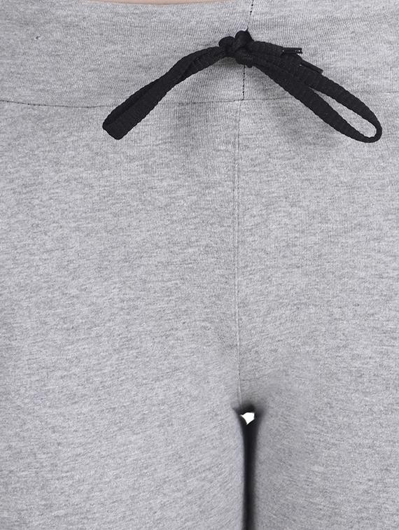 grey solid cotton track pants - 15061281 - Zoom Image - 4