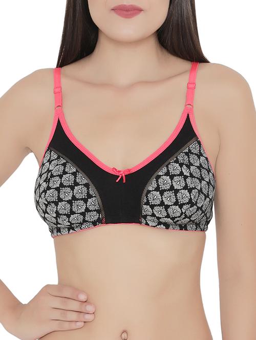 black printed cotton bra - 15061298 - Very Small Image - 1