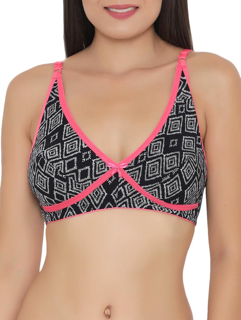 bow patch contrast bind bra - 15061305 - Zoom Image - 1