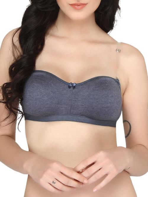 bow patch detachable strapped bra - 15061429 - Standard Image - 1