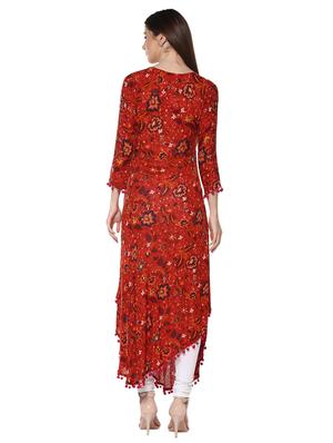 asymmetric printed kurta - 15061751 - Standard Image - 3
