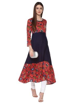floral flared kurta - 15061752 - Standard Image - 4