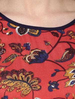 floral flared kurta - 15061752 - Standard Image - 5