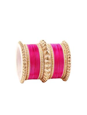 pink metal bangle - 15061773 - Standard Image - 2