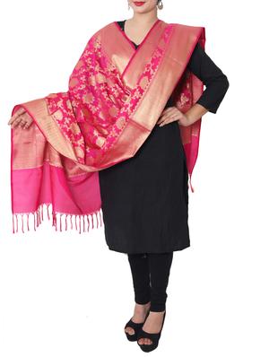 pink art silk banarasi dupatta - 15063585 - Standard Image - 2