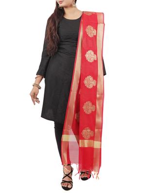red art silk banarasi dupatta - 15063601 - Standard Image - 2