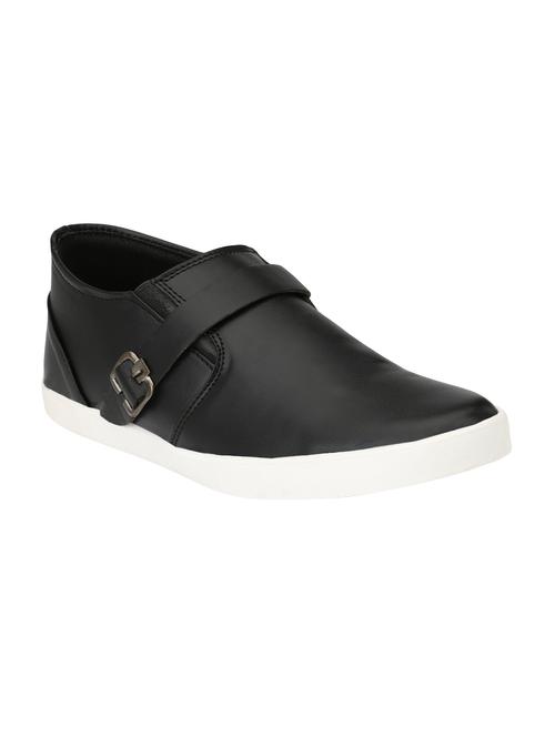 black leatherette casua slipon - 15064473 - Standard Image - 1