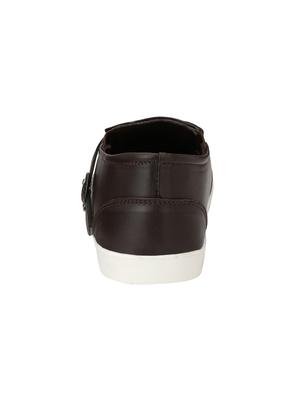 brown leatherette casual slipon - 15064474 - Standard Image - 3