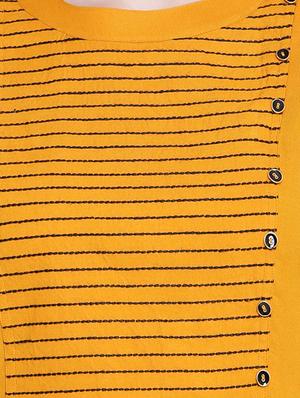 yellow rayon solid kurta - 15065055 - Standard Image - 4