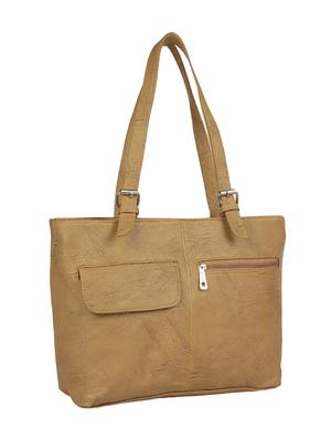 beige leatherette regular handbag - 15066627 - Standard Image - 4