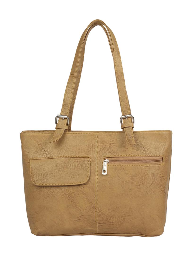 beige leatherette regular handbag - 15066627 - Zoom Image - 1