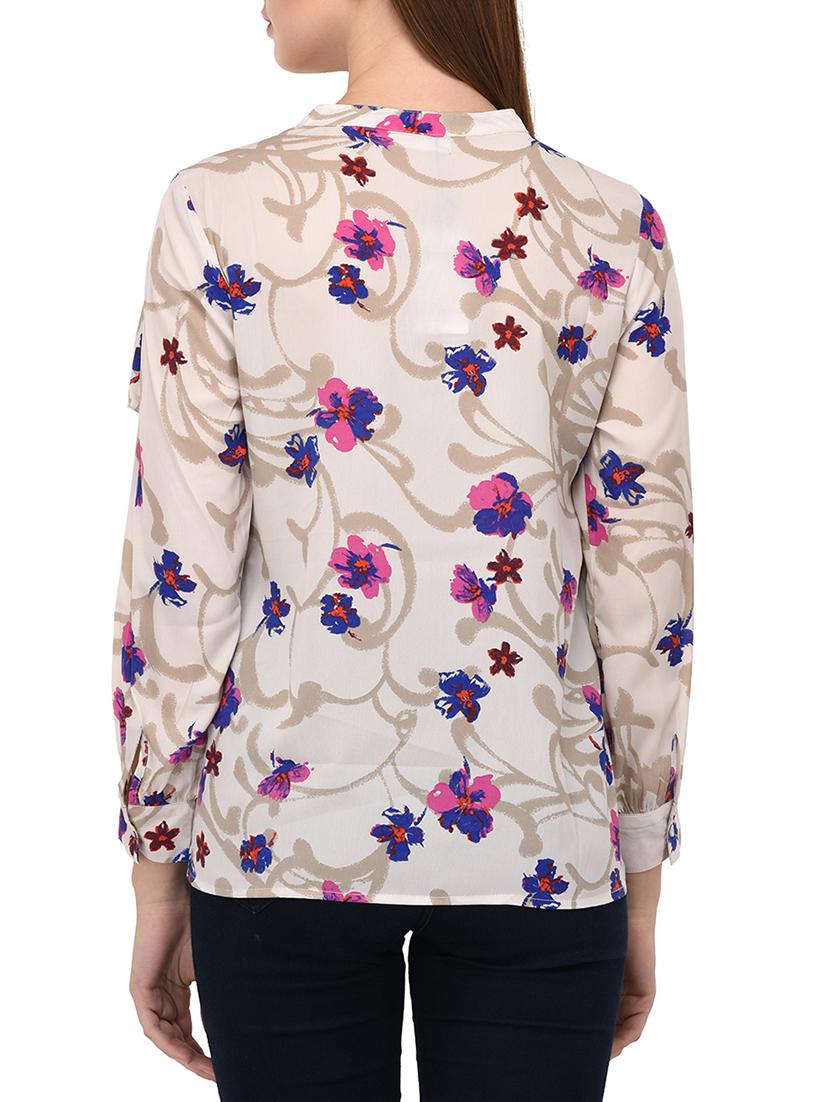 beige printed top - 15066735 - Zoom Image - 3