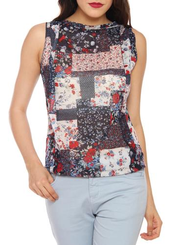 black printed cotton top - 15066954 - Very Small Image - 1