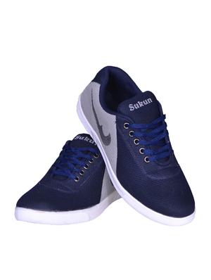 blue mesh lace up sneaker - 15067124 - Standard Image - 4