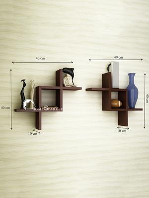 set of 2 zig zag wall shelf - 15067194 - Standard Image - 2