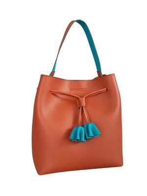 tan leatherette regular sling bag - 15067501 - Standard Image - 2