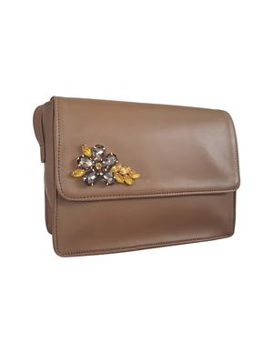 brown leatherette regular sling bag - 15067503 - Standard Image - 4
