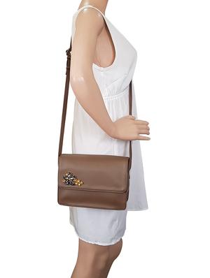 brown leatherette regular sling bag - 15067503 - Standard Image - 5