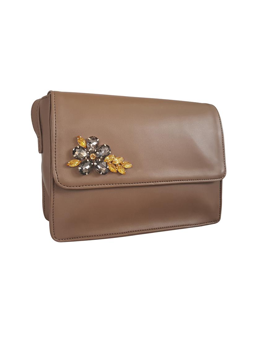 brown leatherette regular sling bag - 15067503 - Zoom Image - 4