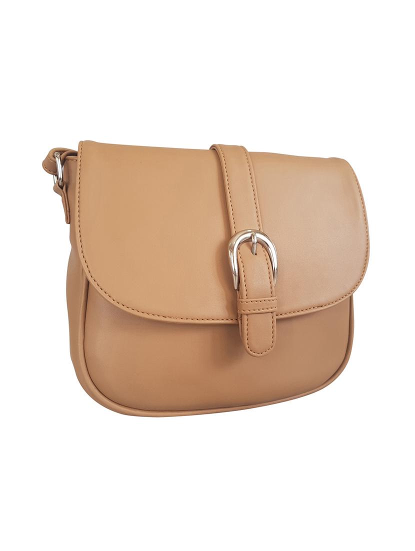 brown leatherette regular sling bag - 15067520 - Zoom Image - 4