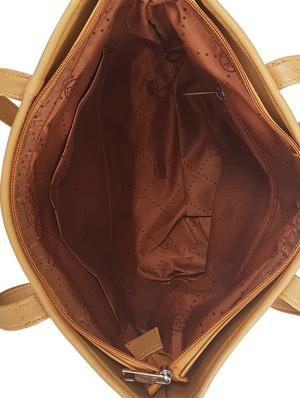 brown leatherette regular handbag - 15067599 - Standard Image - 3