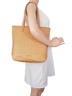brown leatherette regular handbag - 15067599 - Standard Image - 5