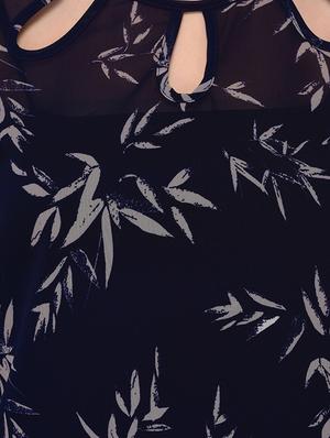 navy blue printed top - 15067666 - Standard Image - 4