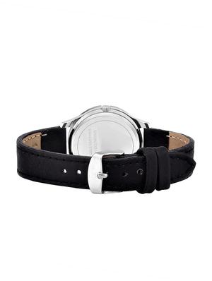 lorenz round black dial leather analog watch for women's & girls - 15068469 - Standard Image - 3
