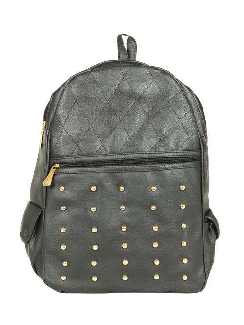 black leatherette fashion backpack - 15068484 - Standard Image - 1
