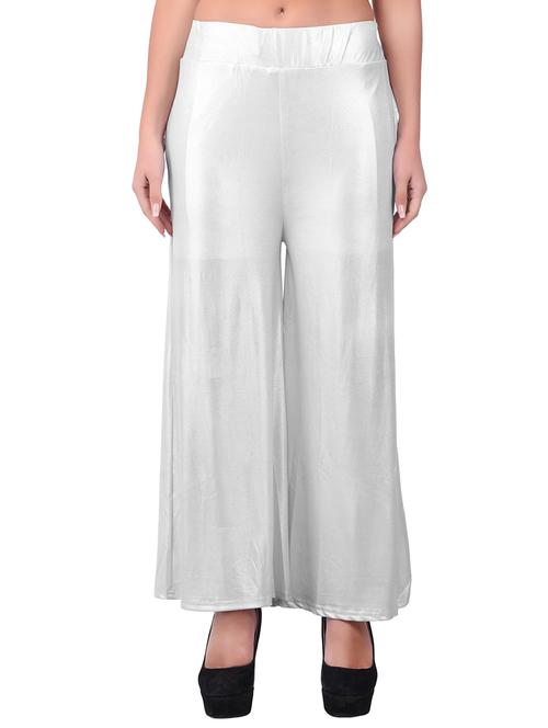 solid white cotton palazzo - 15068555 - Standard Image - 1