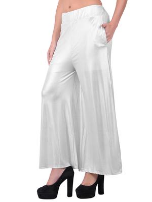 solid white cotton palazzo - 15068555 - Standard Image - 2