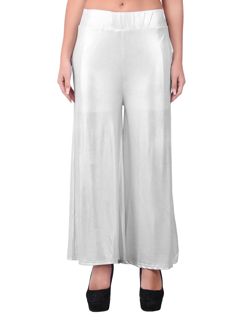 solid white cotton palazzo - 15068555 - Zoom Image - 1