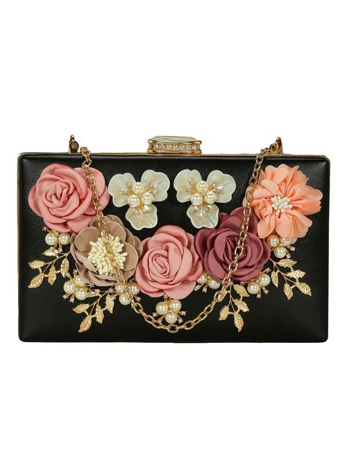 black metal box clutch - 15069676 - Standard Image - 1
