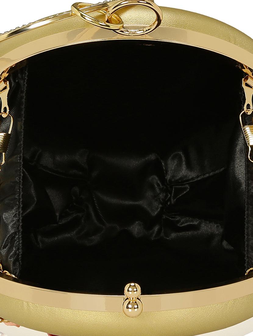 gold metal box clutch - 15069678 - Zoom Image - 3
