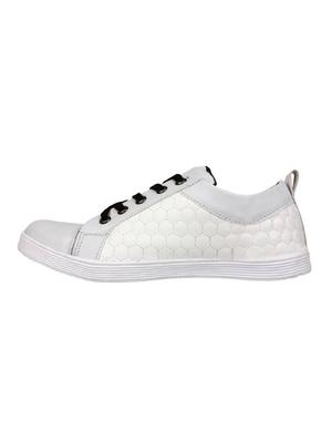 white patent leather lace up sneakers - 15070594 - Standard Image - 2