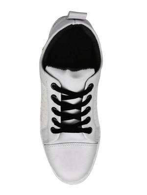 white patent leather lace up sneakers - 15070594 - Standard Image - 3
