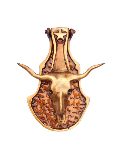 bull face door knocker of brass classic for door decor - 15070928 - Standard Image - 1