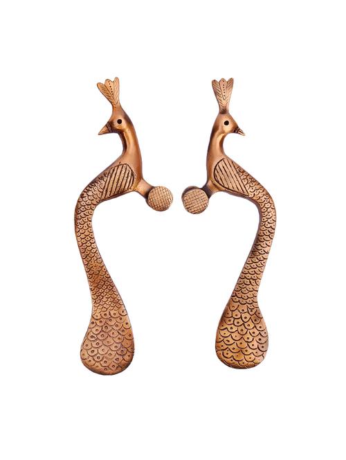 susajjit decor decorative peacock shape door handle set made of brass (set of 2) - 15070935 - Standard Image - 1