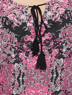 tassel tie neck kimono sleeved top - 15071178 - Standard Image - 4