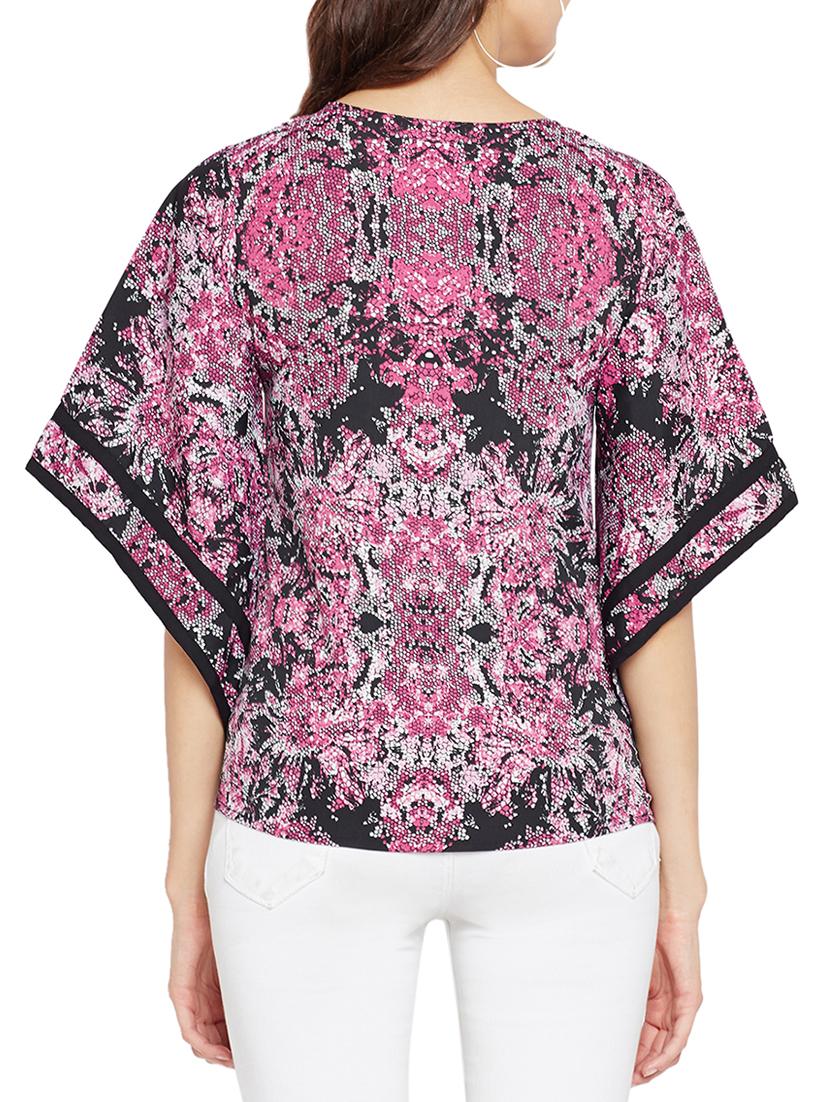 tassel tie neck kimono sleeved top - 15071178 - Zoom Image - 3