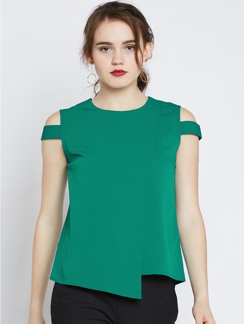 cold shoulder asymmetric top - 15071394 - Very Small Image - 1