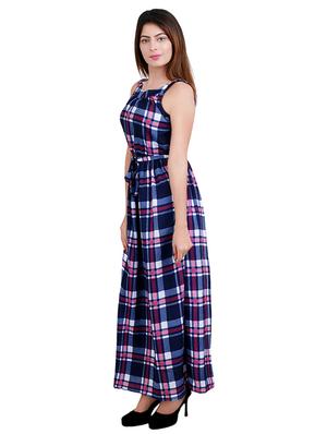 halter neck checkered maxi dress - 15072112 - Standard Image - 2