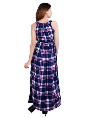 halter neck checkered maxi dress - 15072112 - Standard Image - 3