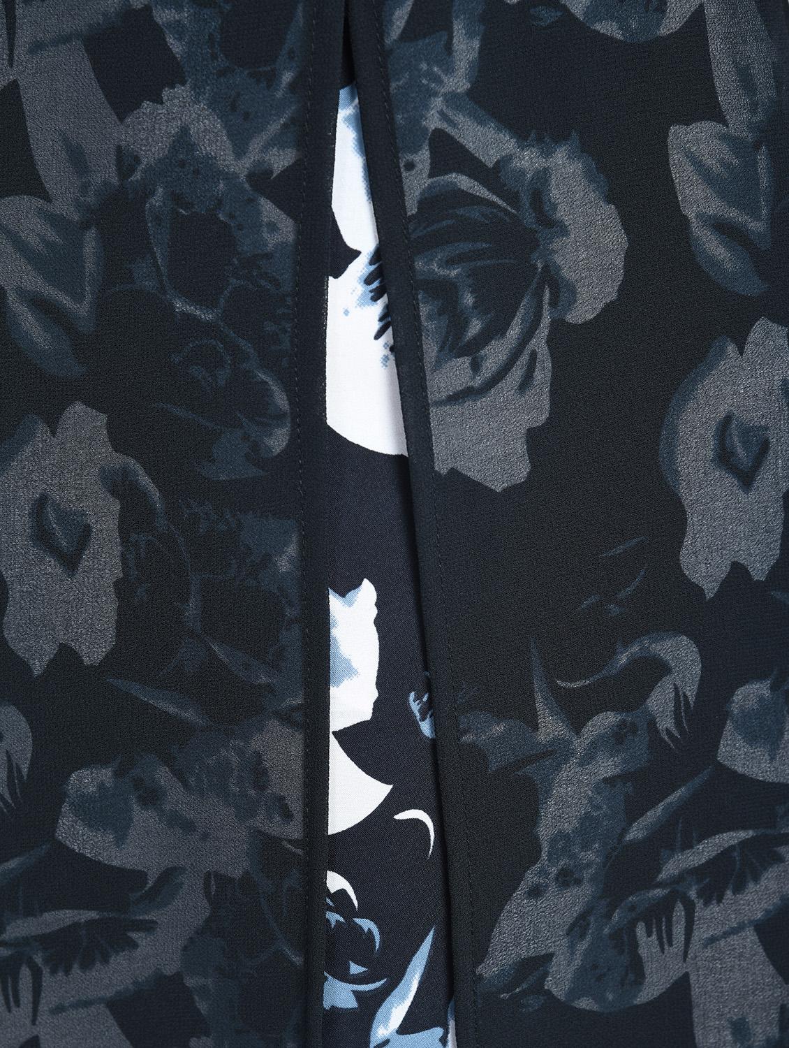black printed a-line layered dress - 15072749 - Zoom Image - 5