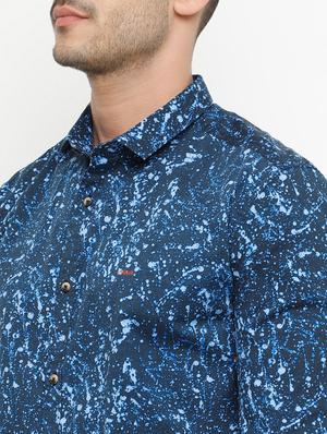 blue cotton casual shirt - 15072786 - Standard Image - 4