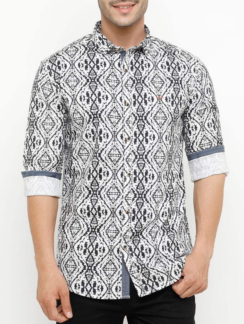 white printed casual shirt - 15072789 - Zoom Image - 1