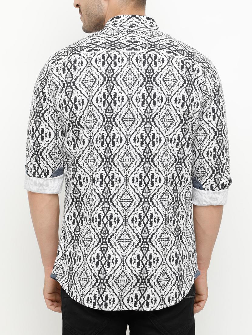 white printed casual shirt - 15072789 - Zoom Image - 3