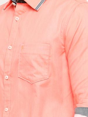 orange cotton casual shirt - 15072893 - Standard Image - 4